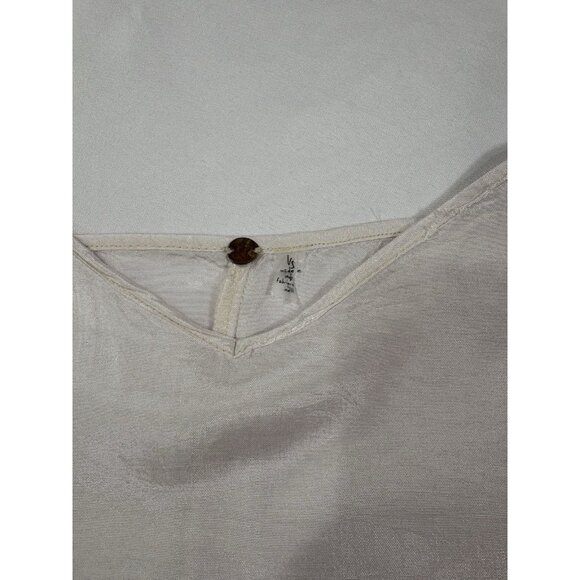 Free People Sheer Ivory White Slip Dress Size Large - Picture 6 of 6